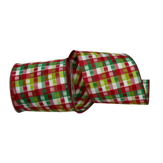 Merry Mix Plaid Ribbon, 4" X 10YD