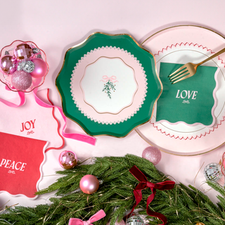 Coquette Christmas Small Bows Dessert Plates