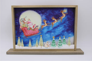 Layered Santa Tabletop Sign