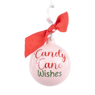 Candy Canes Wishes and Holly Ornament