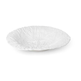 White Cabbage Leaf Ceramic Serving Platter