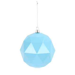 Blue Geometric Ball Ornament