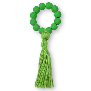 Citrus Green Terracotta Bead with Jute Napkin Ring