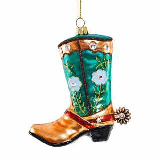 Fancy Floral Cowboy Boot Ornament