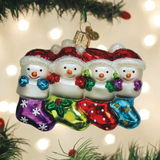 Snow Family of 4 Ornament
