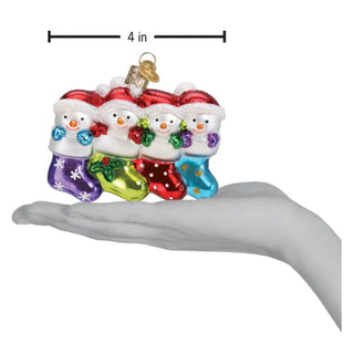 Snow Family of 4 Ornament