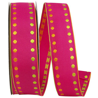 Dots Delight Europa Fuchsia Ribbon, 1.5" X 10YD