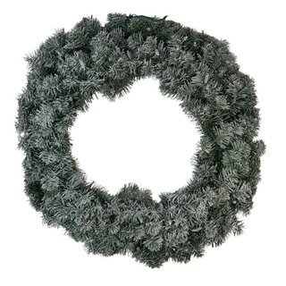 Lit Frosted Colorado Pine Wreath, 30"