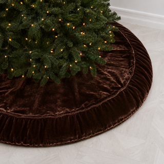 60" Chocolate Plush Velvet Tree Skirt