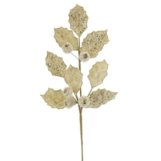 Gold Berry Leaf Spray