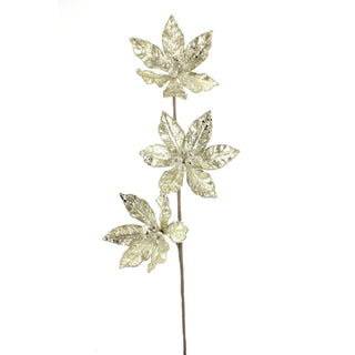 Platinum Poinsettia Spray