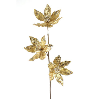 Gold Poinsettia Spray