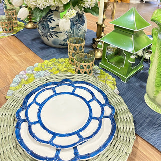 Sage Faux Wicker Placemats, Set of 4
