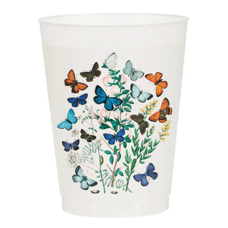 Butterfly Watercolor Collage Frosted Cups