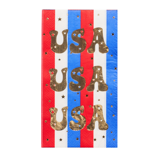 Modern Patriotic Guest Towels, 20pk