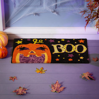 Boo Jack Pumpkin Coir Mat