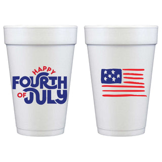 Groovy July 4th Foam Cup Set
