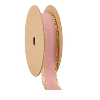 Textured Gold Metallic Fringe Quartz Ribbon, 1" x 25YD