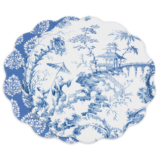 VIDA Chinoiserie Reversible Round Placemat Set