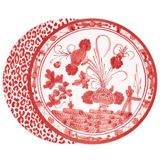 VIDA Red Faenza and Cheetah Reversible Placemat Set