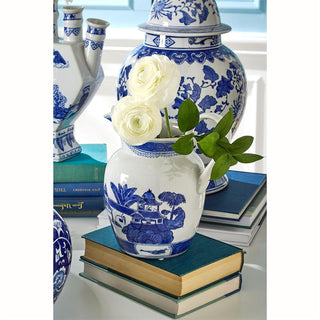 Blue and White Canton Vase