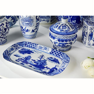 Blue and White Canton Plate