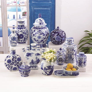 Blue and White Canton Vase