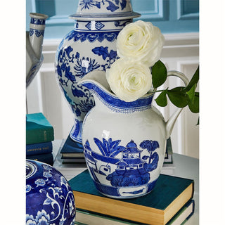 Blue and White Canton Pitcher