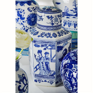Blue and White Canton Jar