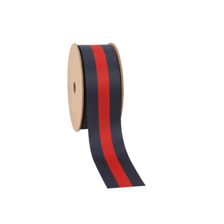 Blue & Red Striped Ribbon, 1.5" X 10YD