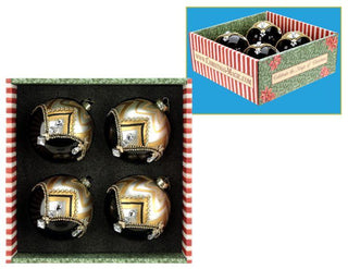 Jeweled Chevron Ornament, Box of 4 - 4.5 Inches