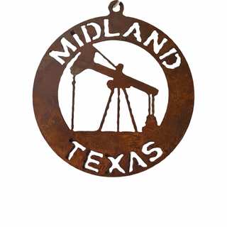 Rustic Midland Pumpjack Ornament