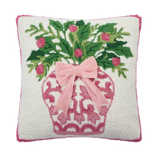Chinoiserie Vase Ribbon Pillow
