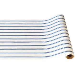 Blue Linen Stripe Runner