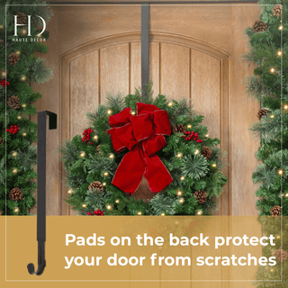 Adjustable Wreath Hanger, Matte Black