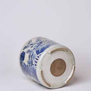 Blue and White Porcelain Three Friends Footed Cachepot