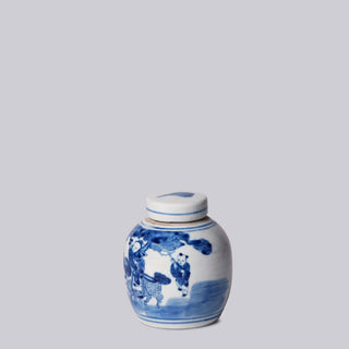 Blue and White Mini Playing Children Jar