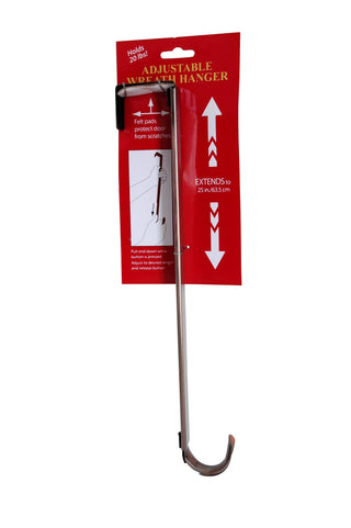 Adjustable Wreath Hanger, Antique Brass