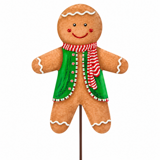 Snowy Gingerbread Boy & Girl