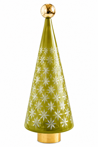 Fetched Etched Cut Glass Tree by Glitterville