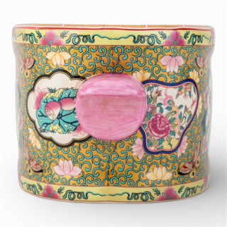 Rose Medallion Porcelain Cachepot