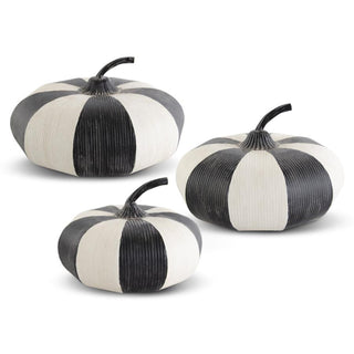 Black & White Metal Stackable Pumpkins