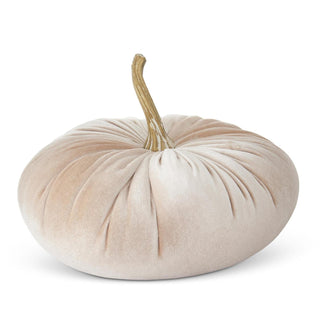 Cream Velvet Stuffed Pumpkin, Small