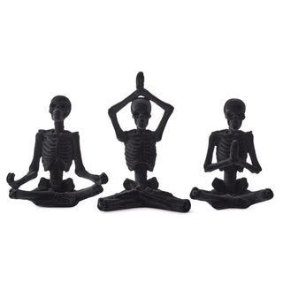 Black Velvet Yoga Skeleton