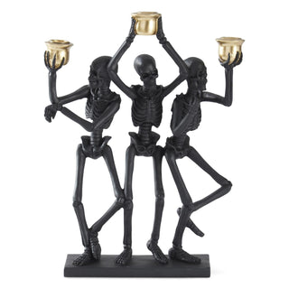 Dancing Skeleton Trio Candleholder