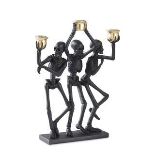 Dancing Skeleton Trio Candleholder