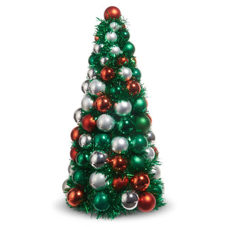 Red and Green Ball Ornament Tree