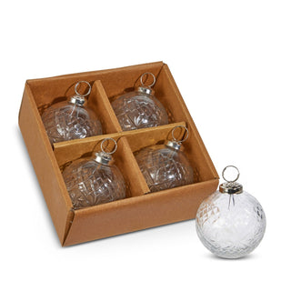 Etched Clear Ball Ornament