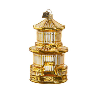 Gilded Birdcage Ornament, 4.5"