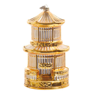 Gilded Birdcage Ornament, 8"